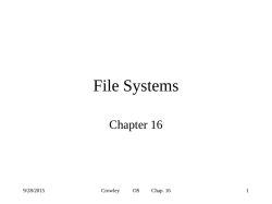 I/O Systems - Computer Science