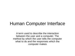 Human Computer Interface