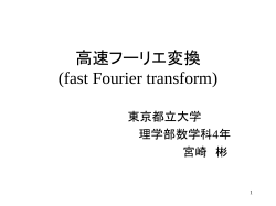 高速フーリエ変換 (fast Fourier transform)
