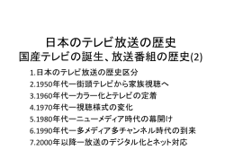 日本のテレビ放送の歴史