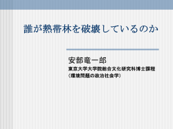 誰が熱帯林を破壊しているのか