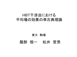 HBT干渉法における 平均場の効果の準古典理論