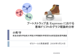 ブートストラップ 法 Espresso における意味ドリ