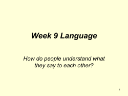 Week 9 Language