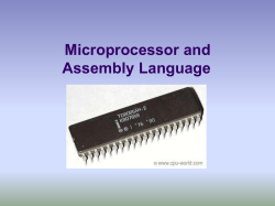 Microprocessor and Assembly Language -