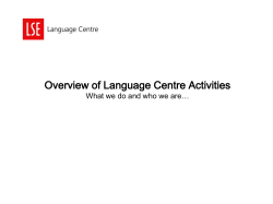 LSE Language Centre April 2003