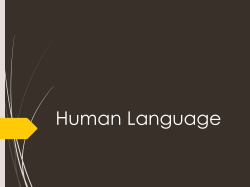 Human Language - Spokane Falls Community College