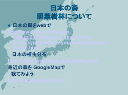 森や林に眼を向けて 人と自然の博物館