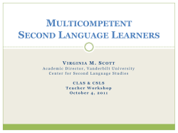 Redefining Foreign Language Learning Goals in