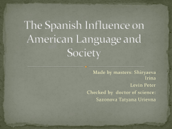 The Spanish Influence on American Language and
