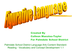 Figurative Language - Palmdale School District /
