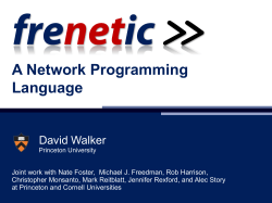 A Network Programming Language
