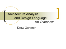 Architecture Analysis and Design Language: An
