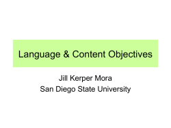 Language & Content Objectives
