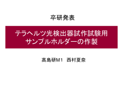 卒業研究 テラヘルツ光検出器試作試験用