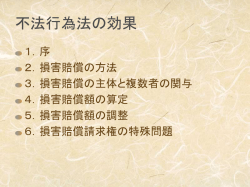 不法行為法の効果