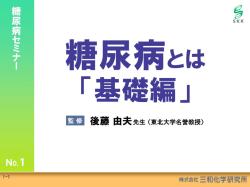 糖尿病セミナーNo.1