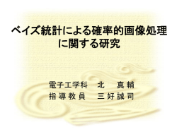 ベイズ統計による確率的画像処理に関する研究