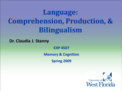 Language - University of West Florida