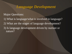 Language Development - College of Charleston