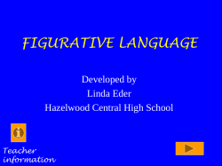 FIGURATIVE LANGUAGE - Sikeston R-6