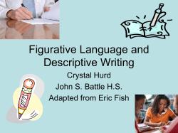 Figurative Language and Descriptive Writing