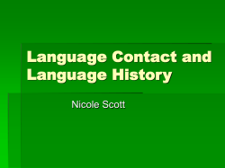 Language Contact and Language History