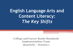 English Language Arts and Content Literacy: The