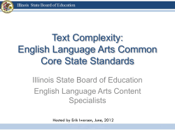 Text Complexity:English Language Arts Common Core
