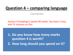 Question 4 &ndash; comparing language