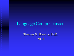 Language Comprehension