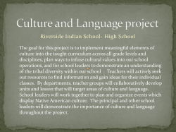 Culture and Language project
