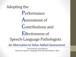 adoption of the PACE - American Speech
