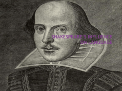 Shakespeare Influence on Language