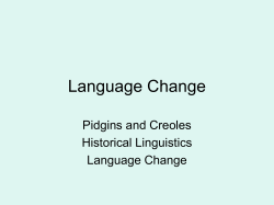 Language Change - University of Vermont