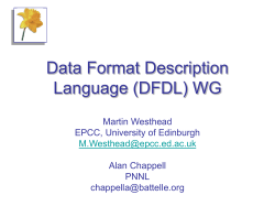 Data Format Description Language (DFDL)