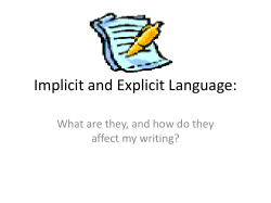 Implicit and Explicit Language: