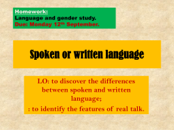 Spoken or written language