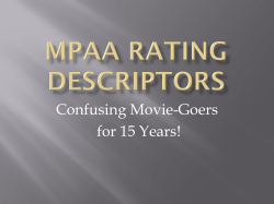 MPAA Rating Descriptors - mstmhsla / High School