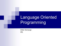 Language Oriented Programming