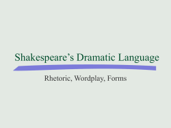 William Shakespeare drama language