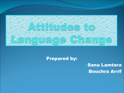 Attitudes to Language Change