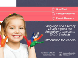 Language and Literacy Levels across the