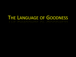The Language of Goodness