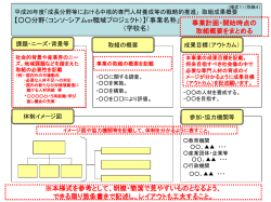 様式1）（別紙4）平成26年度「成長分野等における中核