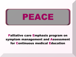 スライド 1 - Education in Palliative Care : がん医療