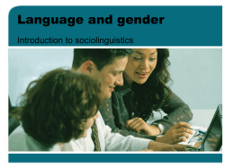 Language, gender, and politeness -