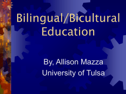 Bilingual/Bicultural Education