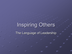 Inspiring Others: The Language of Leaders