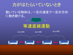 力がはたらいているときの運動